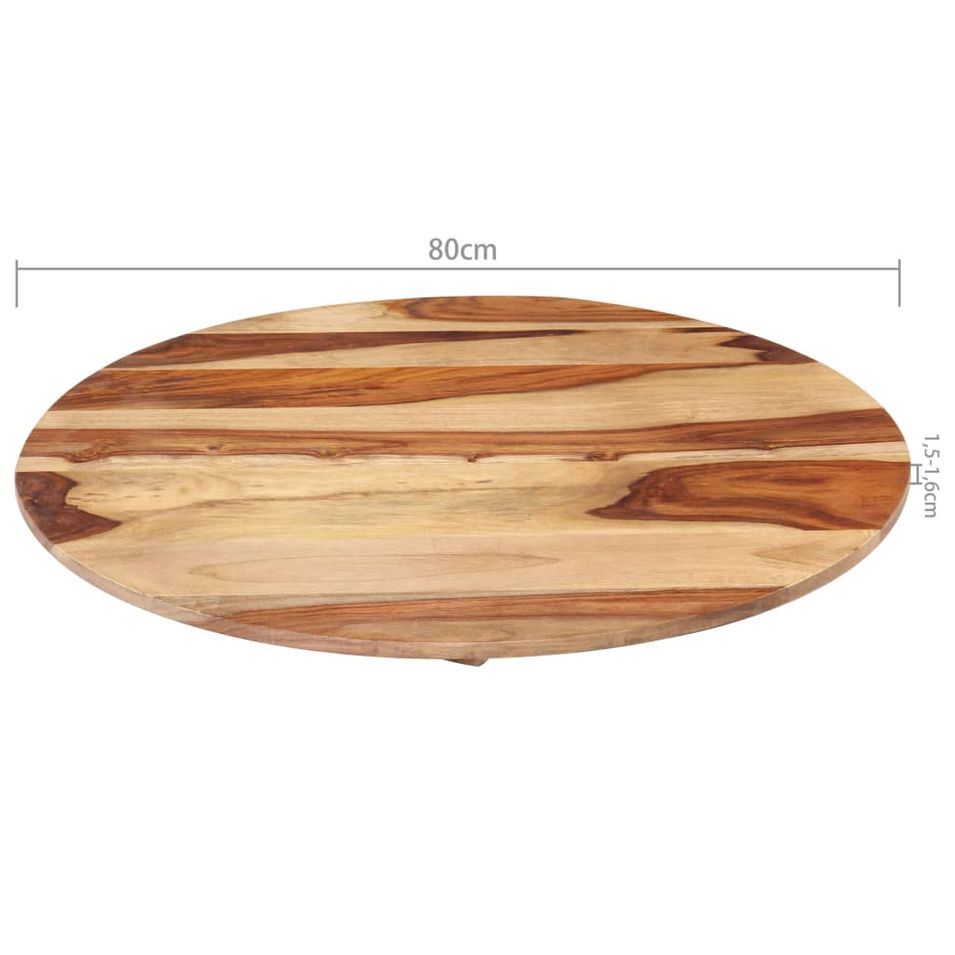 Dessus de table Bois solide Rond 15-16 mm 80 cm - Photo n°3