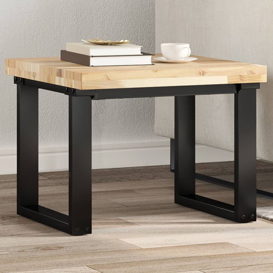 Dessus de table carré 50x50x4 cm bois massif d'acacia - Photo n°1
