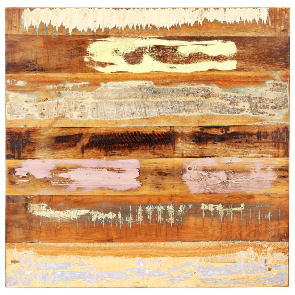 Dessus de table carré 60x60 cm 25-27 mm Bois de récupération - Photo n°1