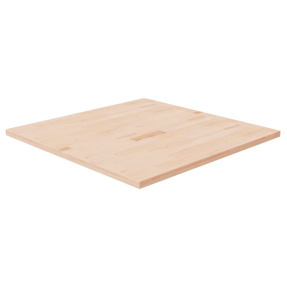 Dessus de table carré 80x80x2,5 cm Bois chêne massif non traité - Photo n°1
