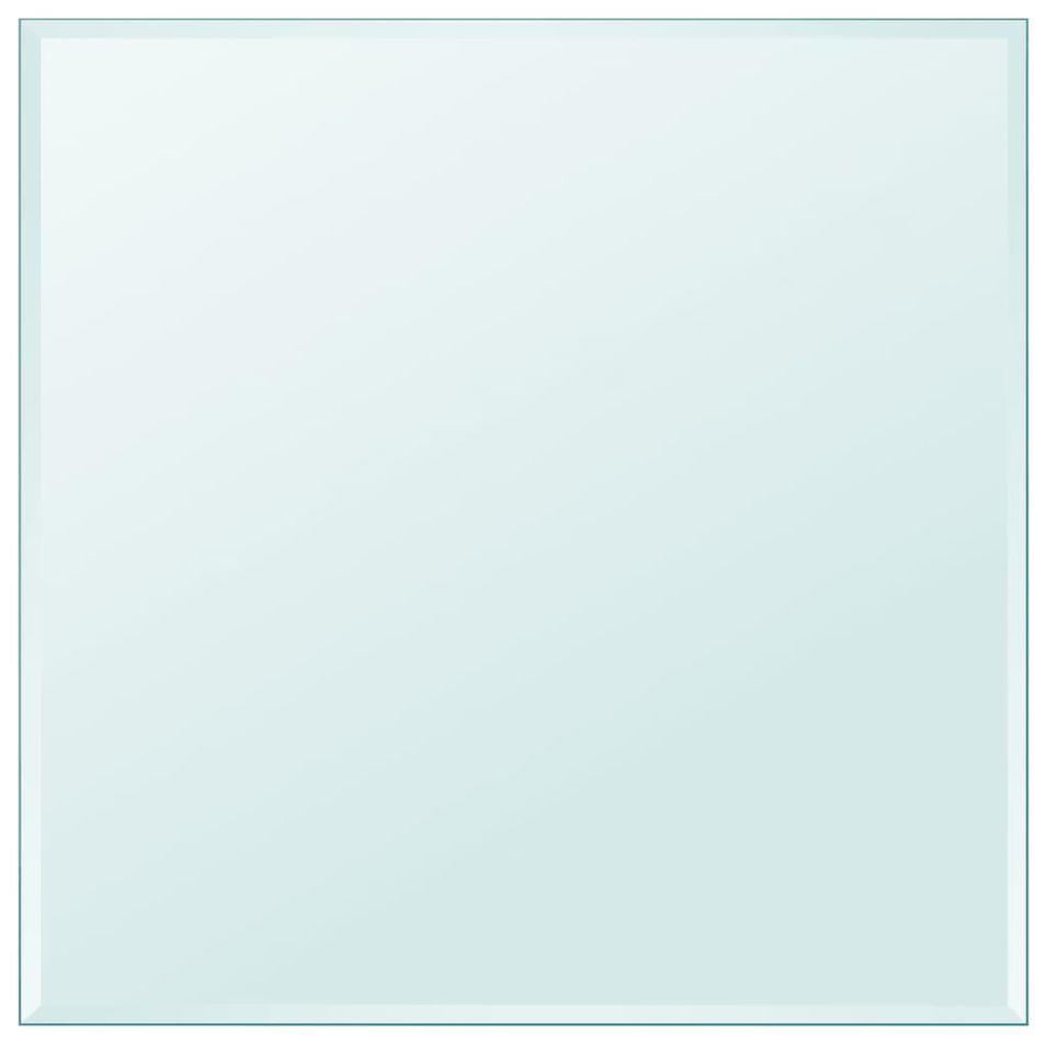 Dessus de table carré en verre trempé 700 x 700 mm - Photo n°1