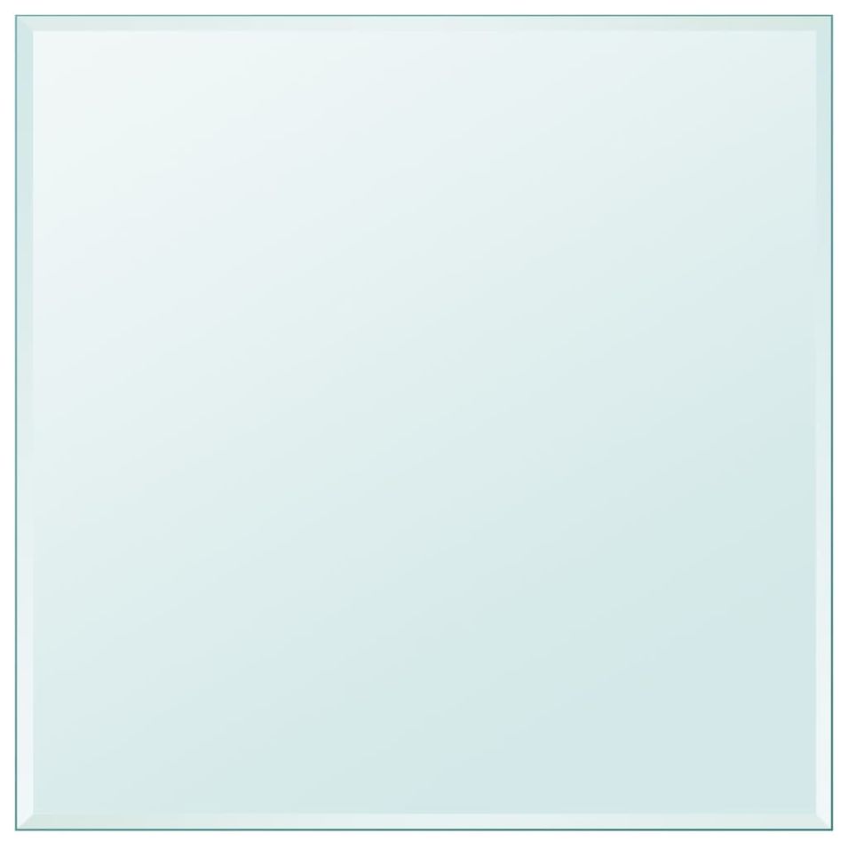 Dessus de table carré en verre trempé 800 x 800 mm - Photo n°1
