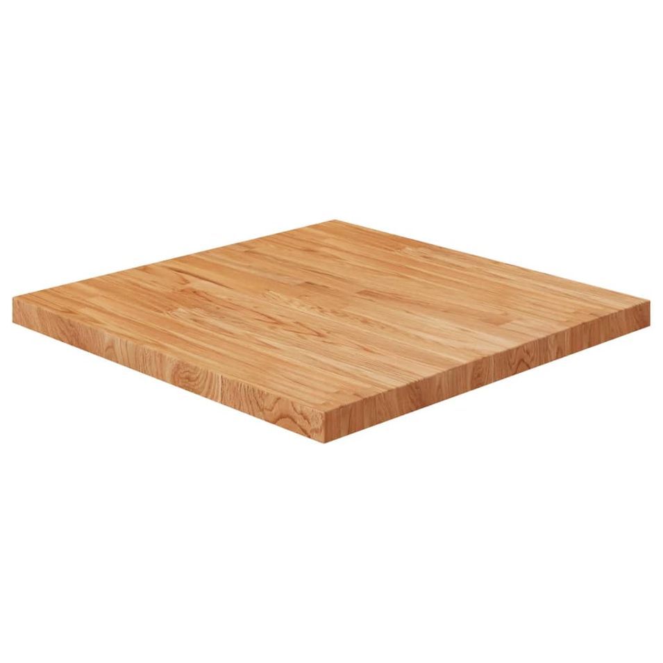Dessus de table carré Marron clair 70x70x4cm Bois chêne traité - Photo n°1
