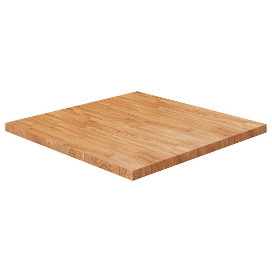 Dessus de table carré Marron clair 90x90x4cm Bois chêne traité - Photo n°1