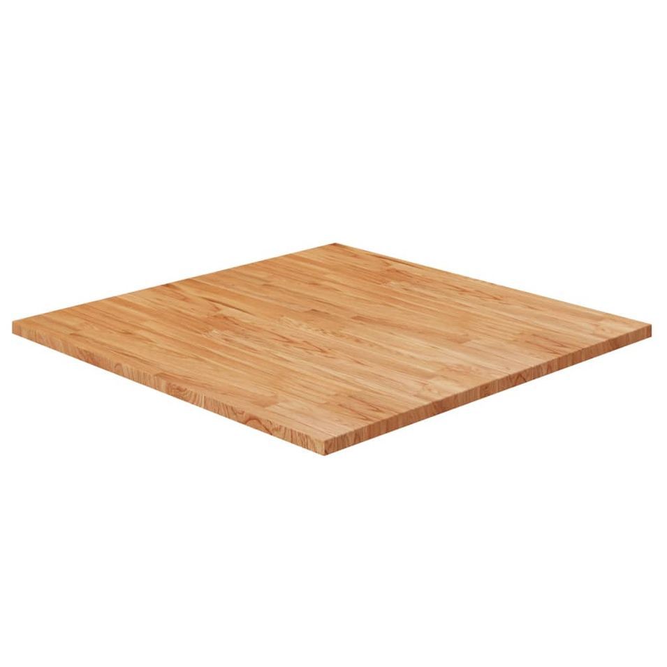 Dessus de table carré Marron clair80x80x2,5cm Bois chêne traité - Photo n°1