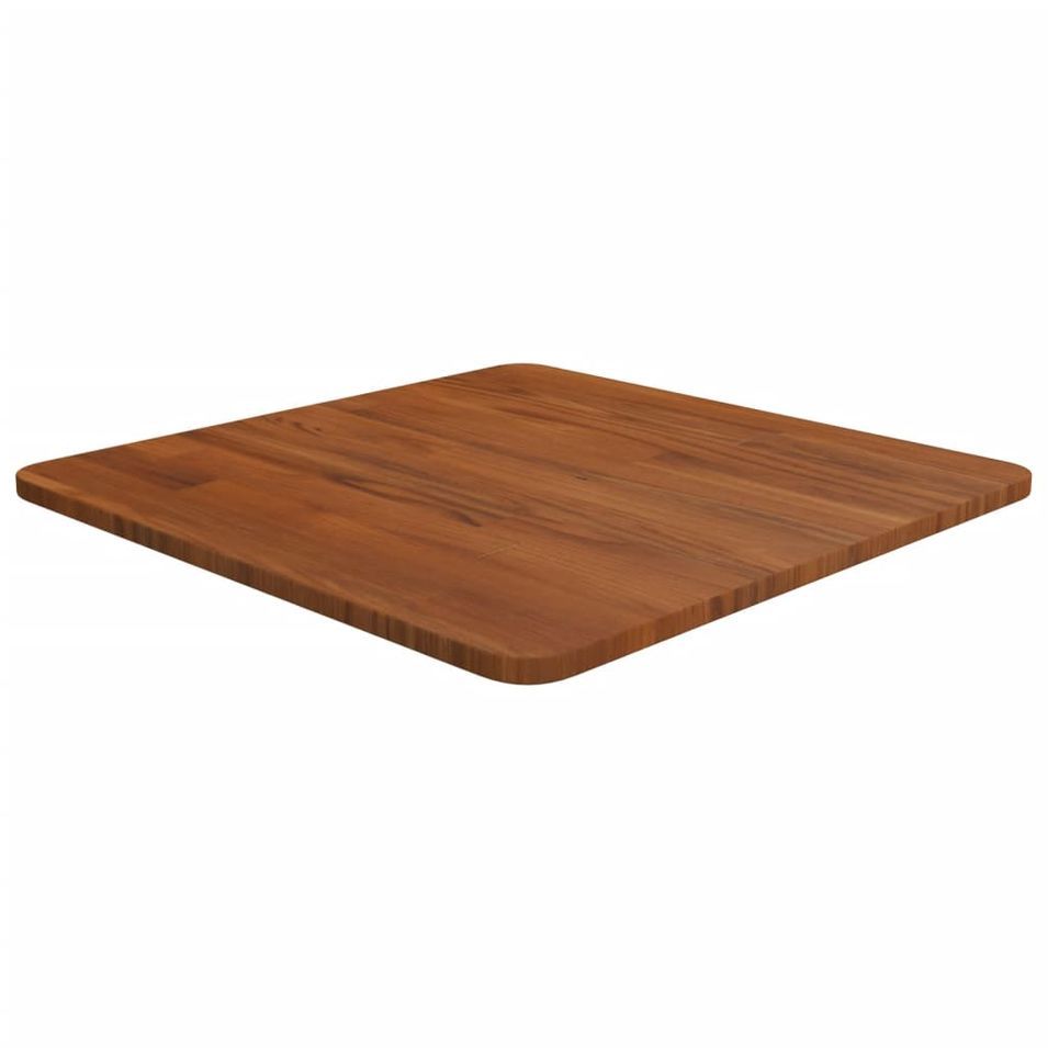 Dessus de table carré Marron foncé50x50x1,5cm Bois chêne traité - Photo n°1