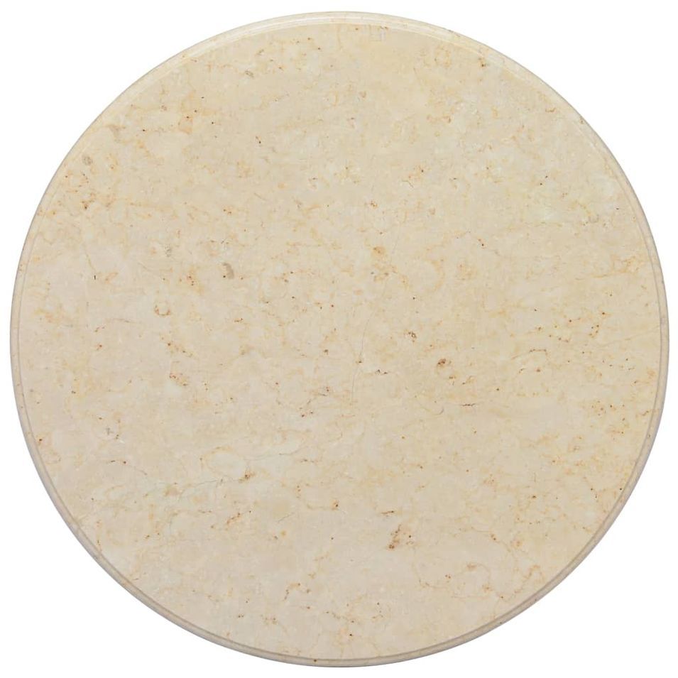 Dessus de table Crème Ø70x2,5 cm Marbre - Photo n°1
