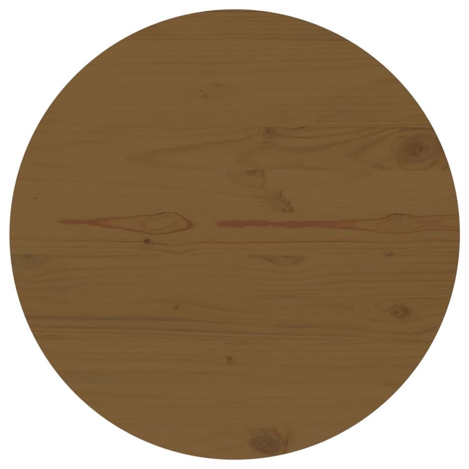 Dessus de table Marron Ø70x2,5 cm Bois de pin massif - Photo n°1