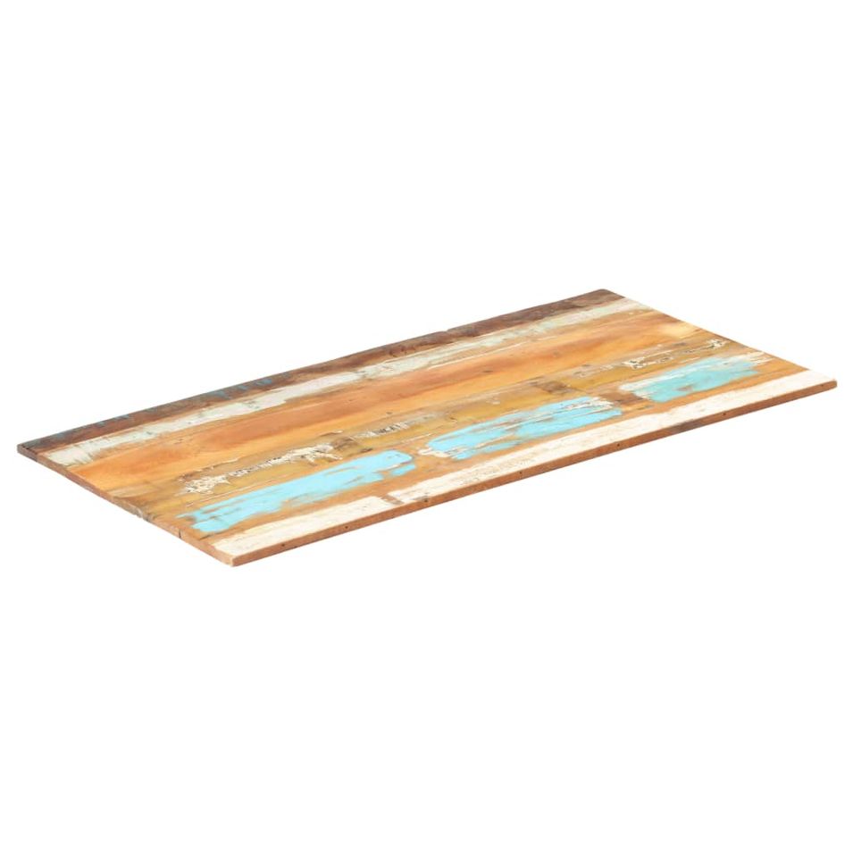Dessus de table rectangulaire 60x120 cm 15-16 mm Bois récupéré - Photo n°1