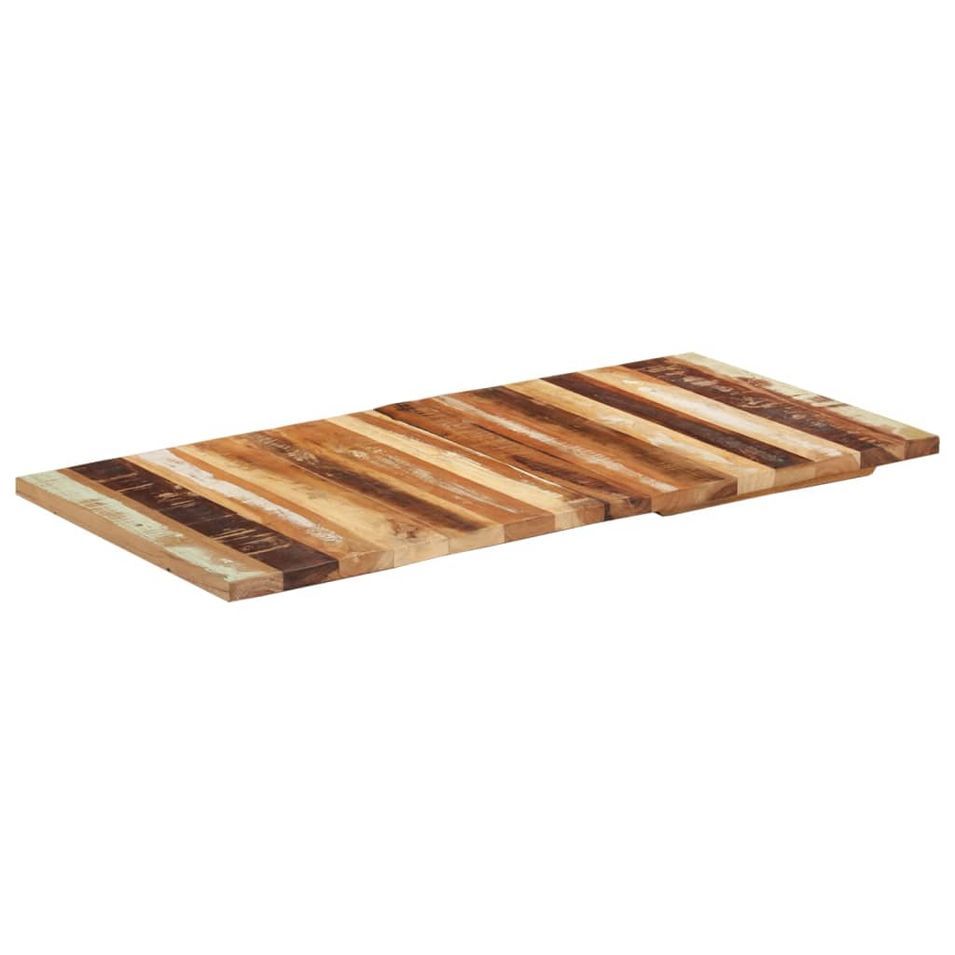 Dessus de table rectangulaire 60x120 cm 25-27 mm Bois récupéré - Photo n°1