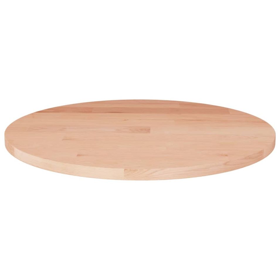 Dessus de table rond Ø30x1,5 cm Bois de chêne massif non traité - Photo n°1