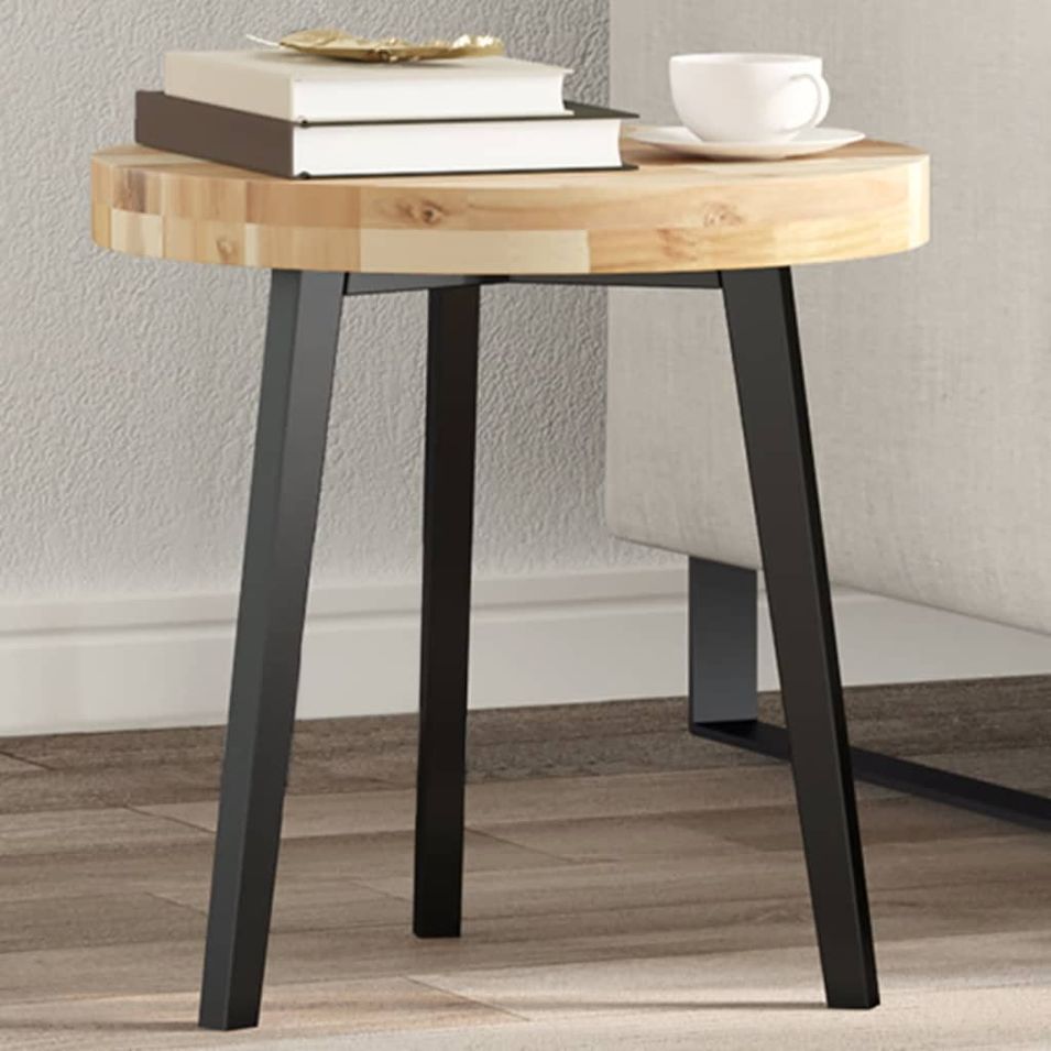 Dessus de table rond Ø40x4 cm bois massif d'acacia - Photo n°1