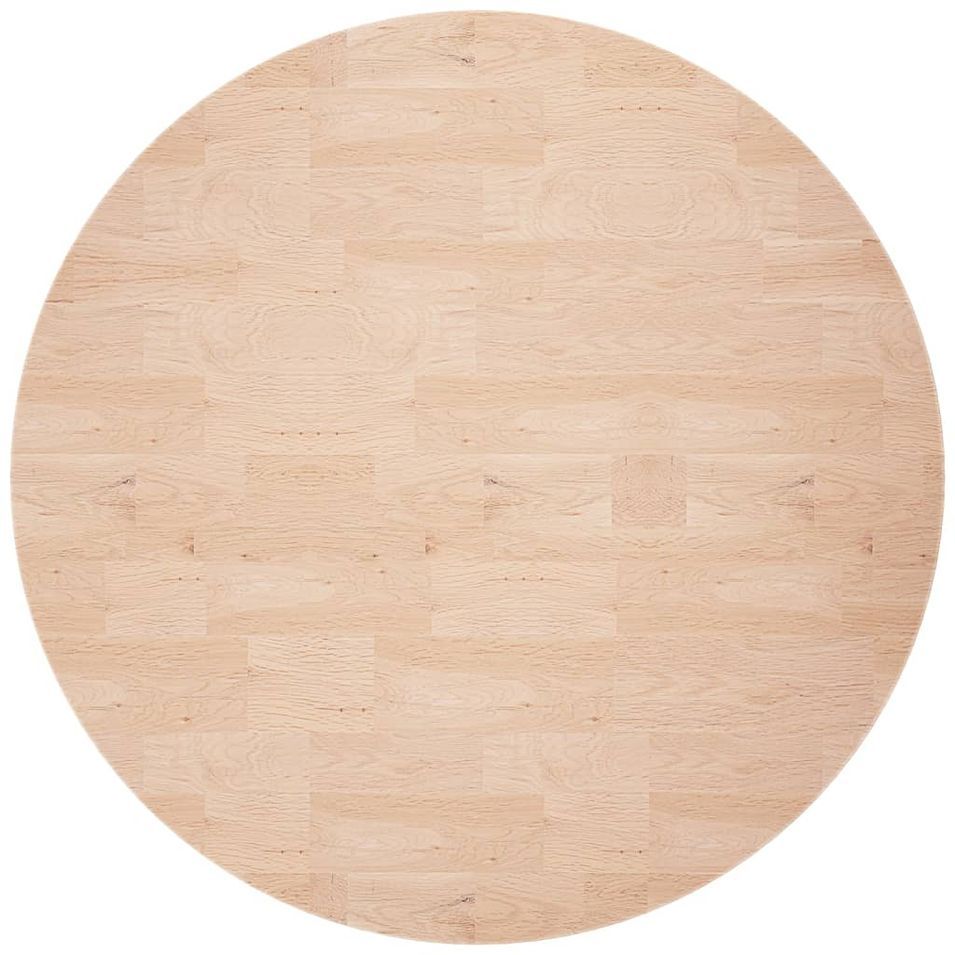 Dessus de table rond Ø60x4 cm Bois de chêne massif non traité - Photo n°2