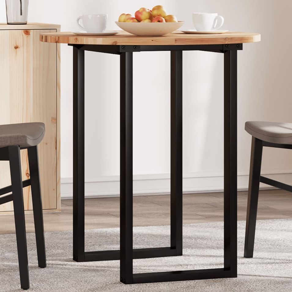 Dessus de table rond Ø70x2 cm bois massif d'acacia - Photo n°1