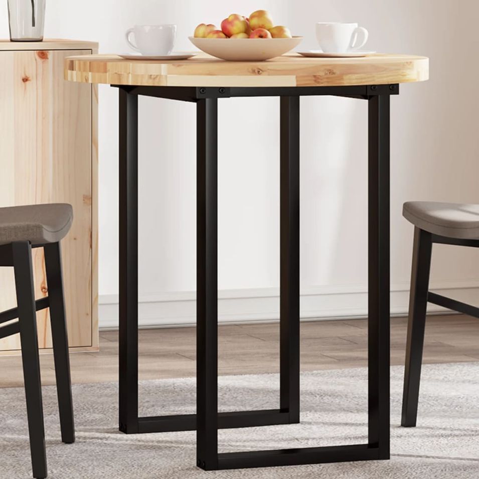 Dessus de table rond Ø70x4 cm bois massif d'acacia - Photo n°1