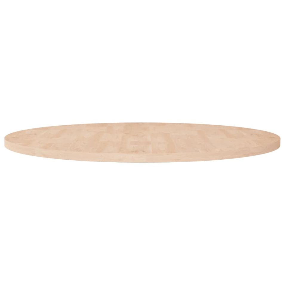 Dessus de table rond Ø90x2,5 cm Bois de chêne massif non traité - Photo n°1