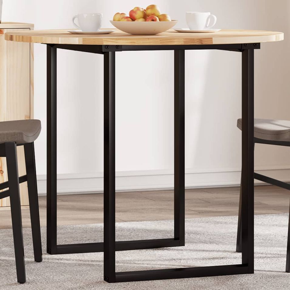 Dessus de table rond Ø90x2 cm bois massif d'acacia - Photo n°1