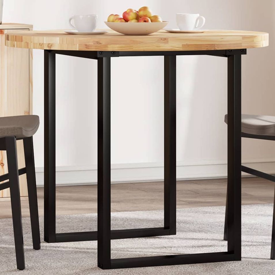 Dessus de table rond Ø90x4 cm bois massif d'acacia - Photo n°1