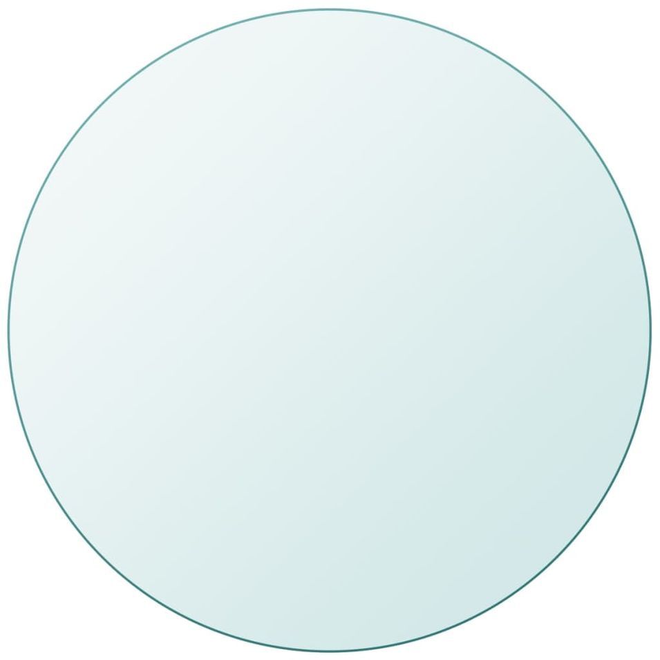 Dessus de table ronde en verre trempé 800 mm - Photo n°1