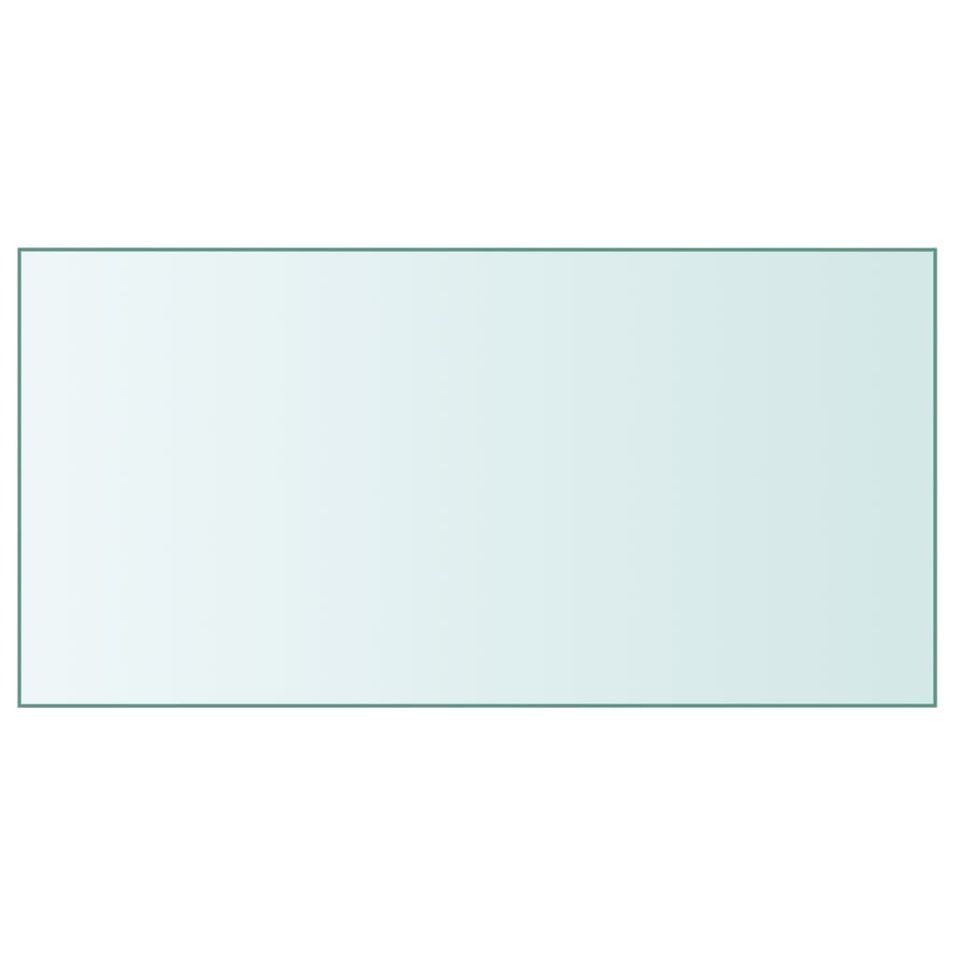 Dessus de table Transparent 50x100 cm Verre trempé - Photo n°1