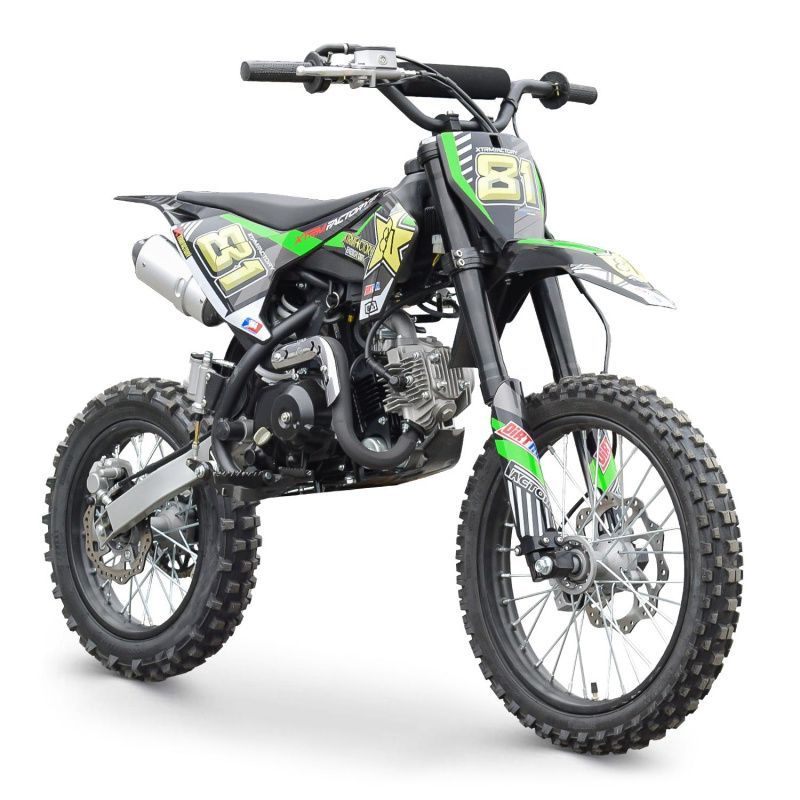 Dirt bike 110cc 17/14 MX110 verte - Photo n°1