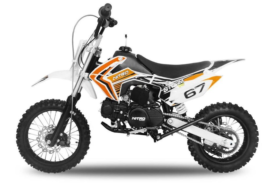 Dirt Bike 110cc Storm e-start automatique 14/12 orange - Photo n°1