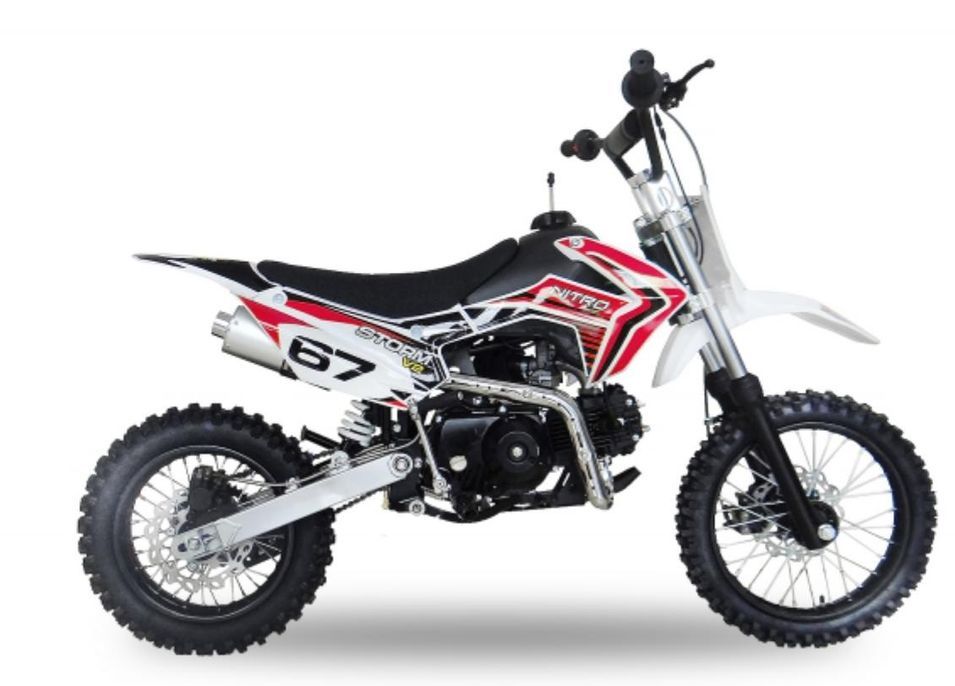 Dirt Bike 110cc Storm rouge 14/12 manuelle 4 temps Kick starter - Photo n°1