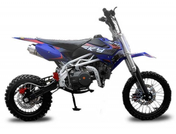 Dirt Bike 125cc Deluxe bleu 14/12 boite mécanique 4 temps Kick starter - Photo n°1