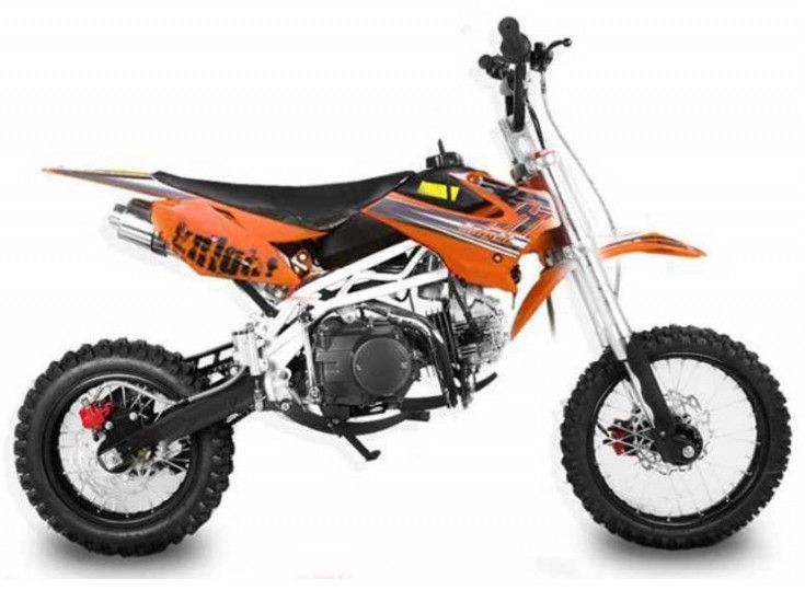 Dirt Bike 125cc Deluxe orange 14/12 boite mécanique 4 temps Kick starter - Photo n°1