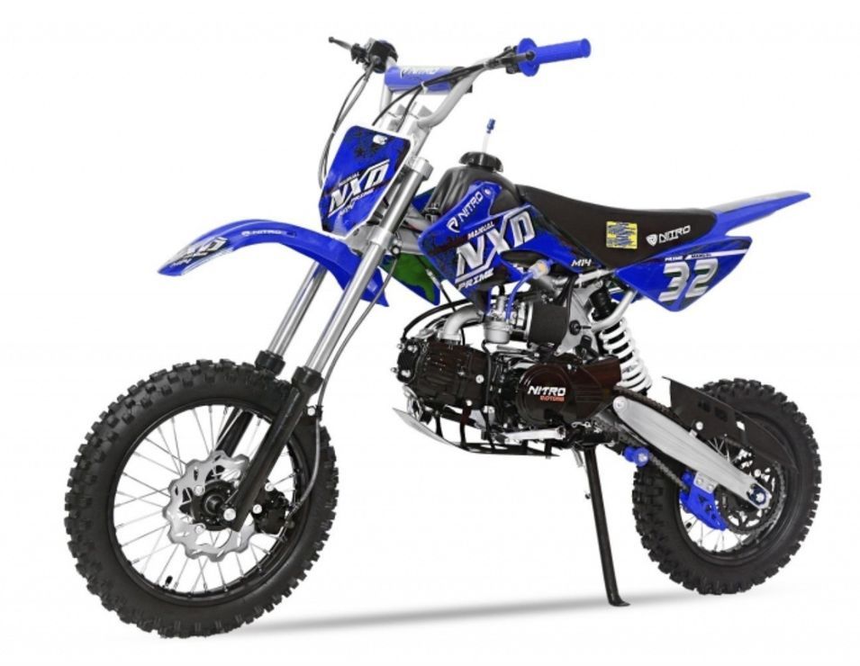Dirt bike 125cc NXD 14/12 automatique e-start bleu - Photo n°1