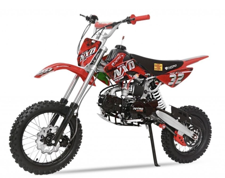 Dirt bike 125cc NXD 14/12 automatique e-start rouge - Photo n°1
