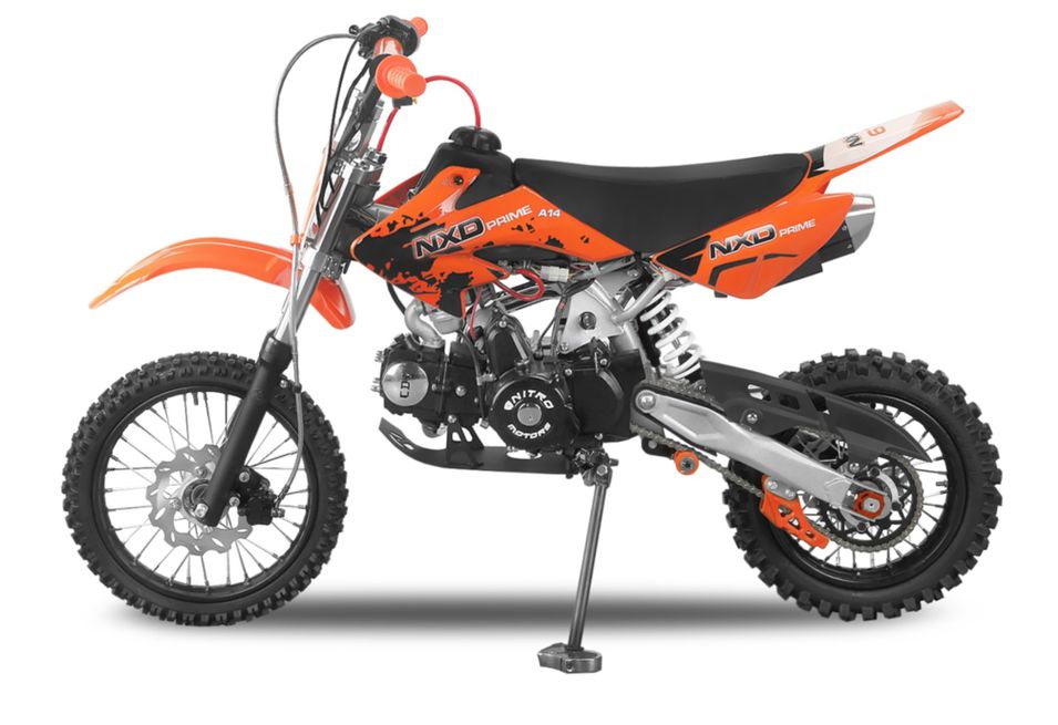 Dirt bike 125cc NXD M14 4 temps 14/12 rouge mécanique 4 vitesses - Photo n°1
