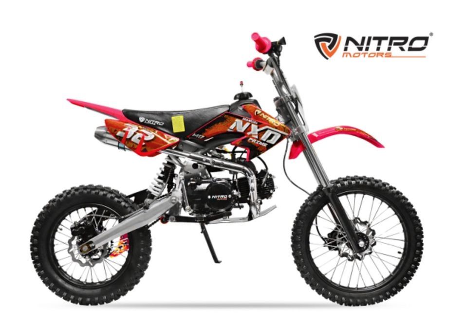 Dirt bike 125cc NXV 17/14 boite mécanique 4 temps rouge - Photo n°1