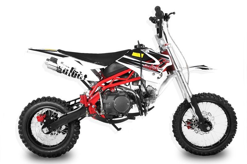 Dirt Bike 125cc Sky 14/12 fourche inversé Manuel 4 temps Blanc - Photo n°1