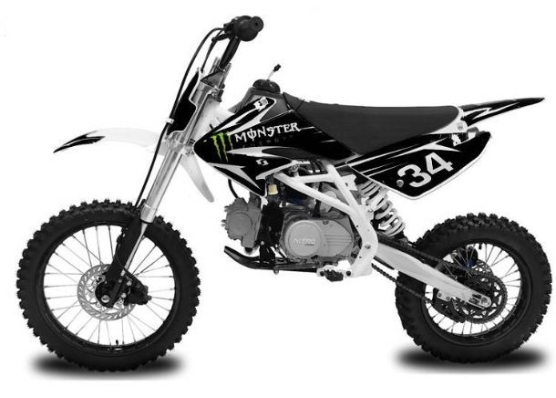 Dirt Bike 125cc Thunder 17/14 Manuel 4 temps Noir - Photo n°1