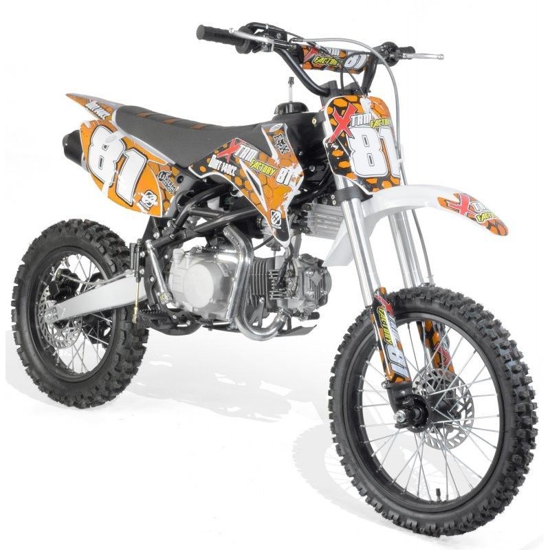 Dirt Bike 140cc Xtrm 17/14 fourche inversée orange - Photo n°1