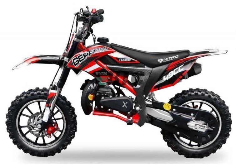 Dirt Bike 49cc Cheetah deluxe 10/10 rouge laqué - Photo n°1