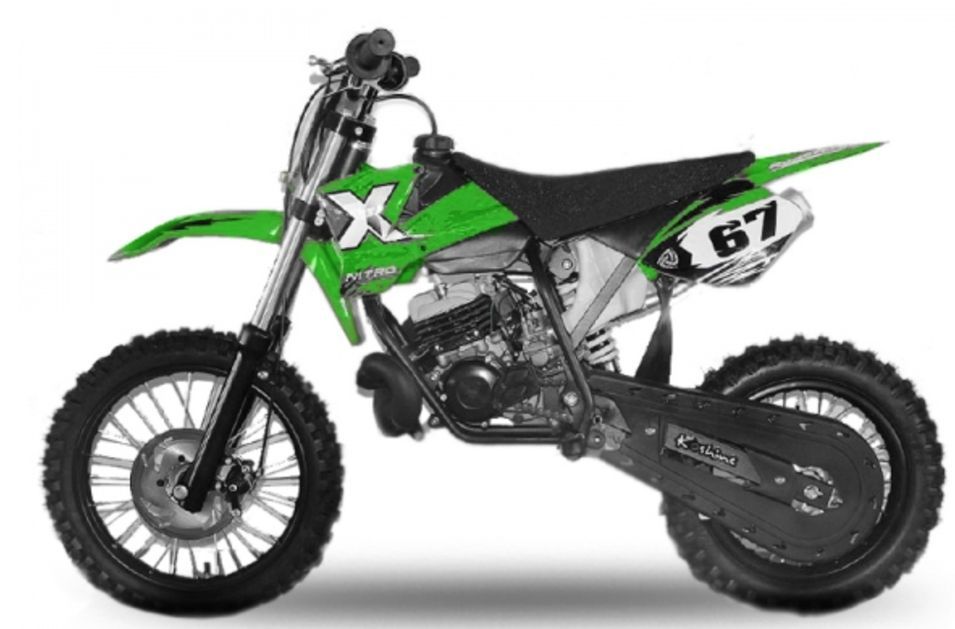 Dirt Bike 49cc NRG 14/12 Kick starter automatique vert - Photo n°1