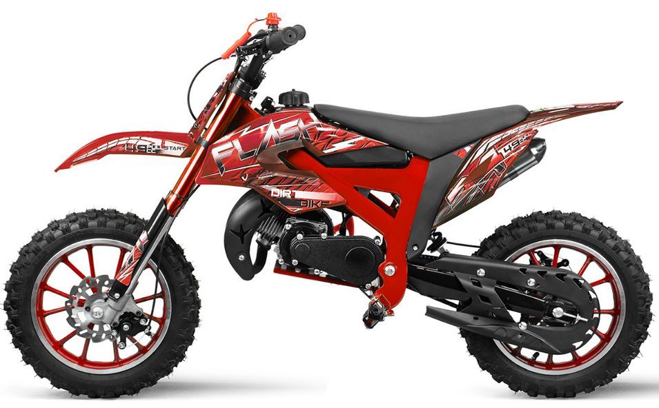 Moto enfant 49cc flash 10/10 rouge - 50 km/h - Photo n°1