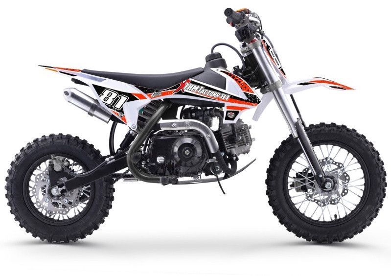 Dirt bike enfant 70cc automatique orange et blanc MX70 12/10 - Photo n°1