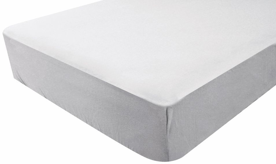 Drap housse 2 en 1 imperméable bébé 60 x 120 cm gris perle Doux nid - Photo n°1