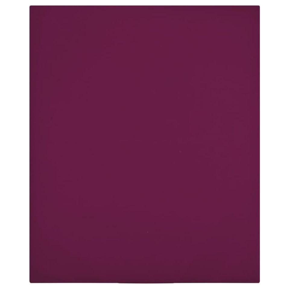 Drap-housse Jersey Bordeaux 100x200 cm Coton - Photo n°1