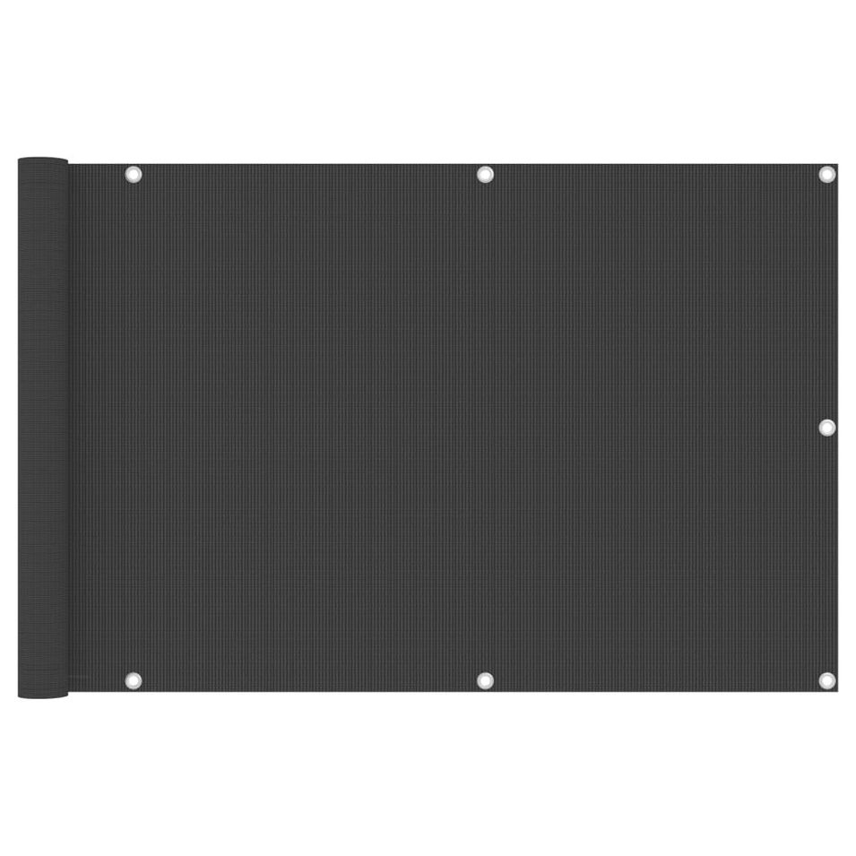 Écran de balcon Anthracite 90x300 cm PEHD - Photo n°1