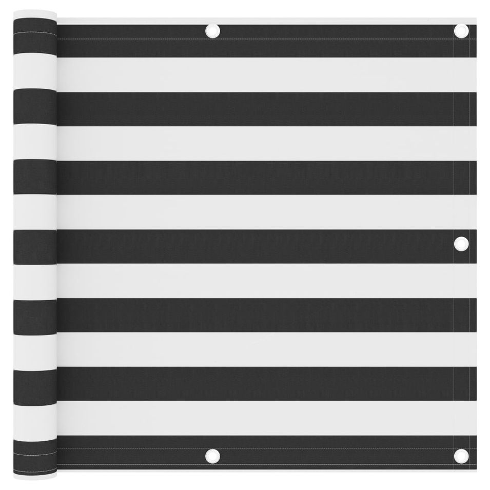 Écran de balcon Anthracite et blanc 90x300 cm Tissu Oxford - Photo n°1