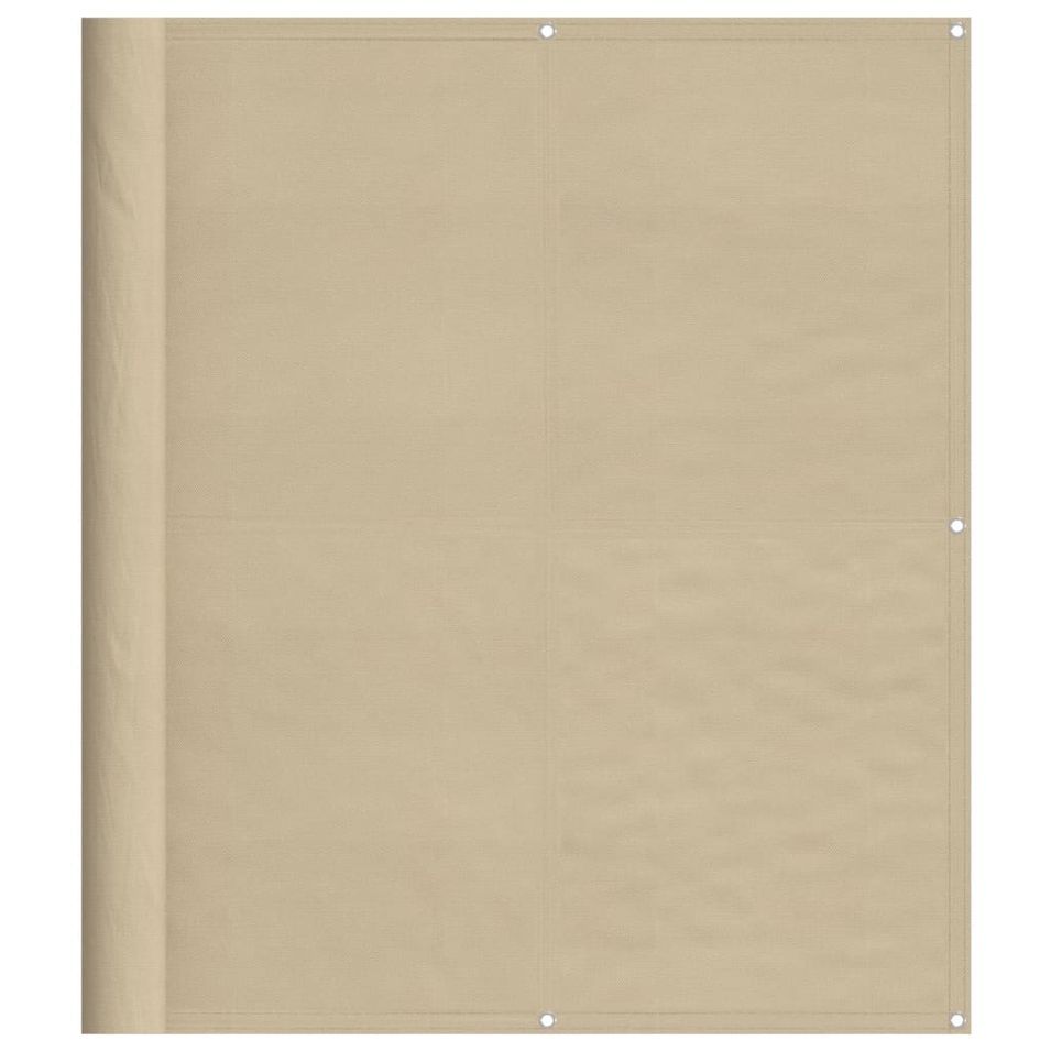 Écran de balcon beige 120x1000 cm 100% polyester oxford - Photo n°1