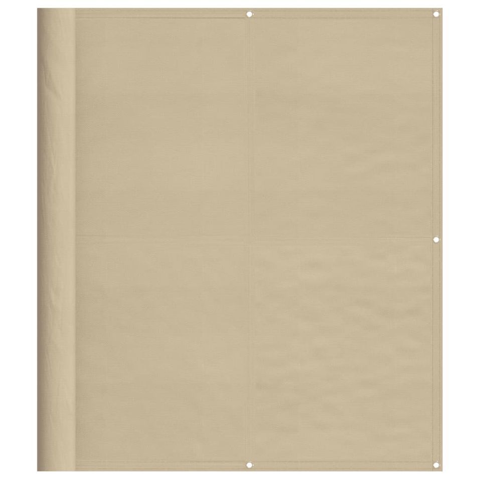 Écran de balcon beige 120x700 cm 100% polyester oxford - Photo n°1
