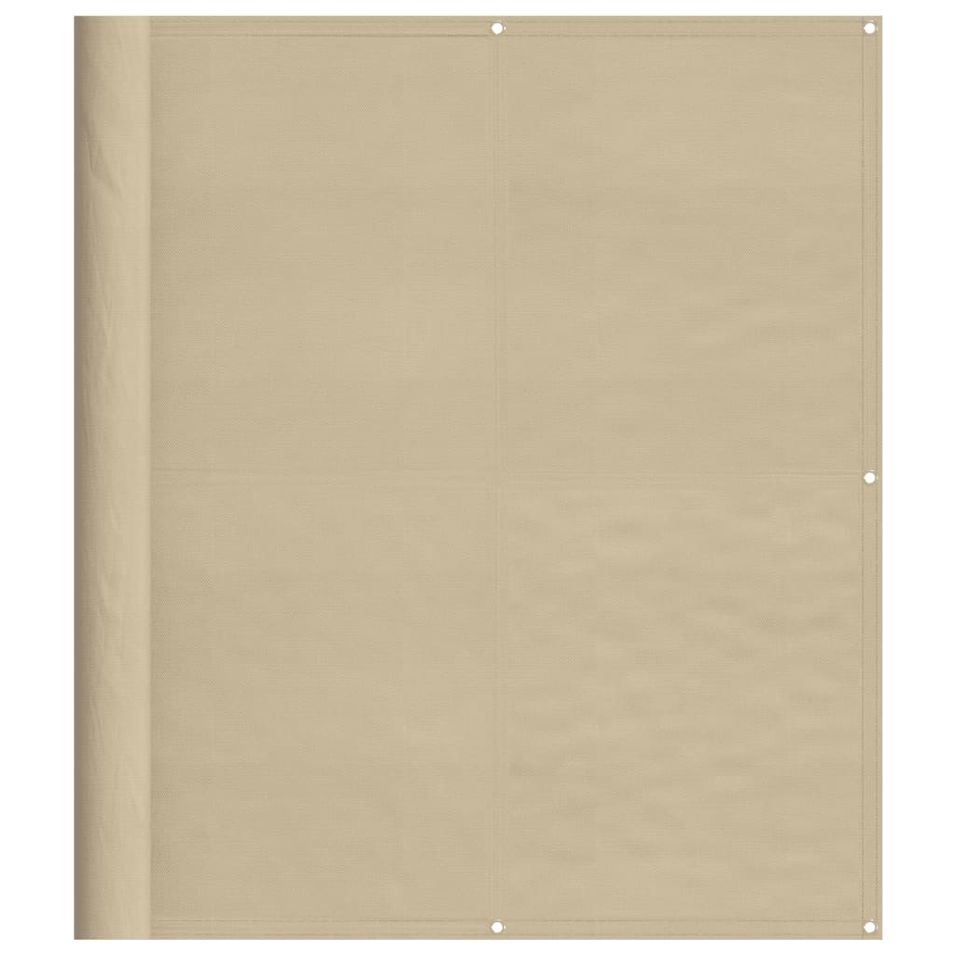 Écran de balcon beige 120x800 cm 100% polyester oxford - Photo n°1