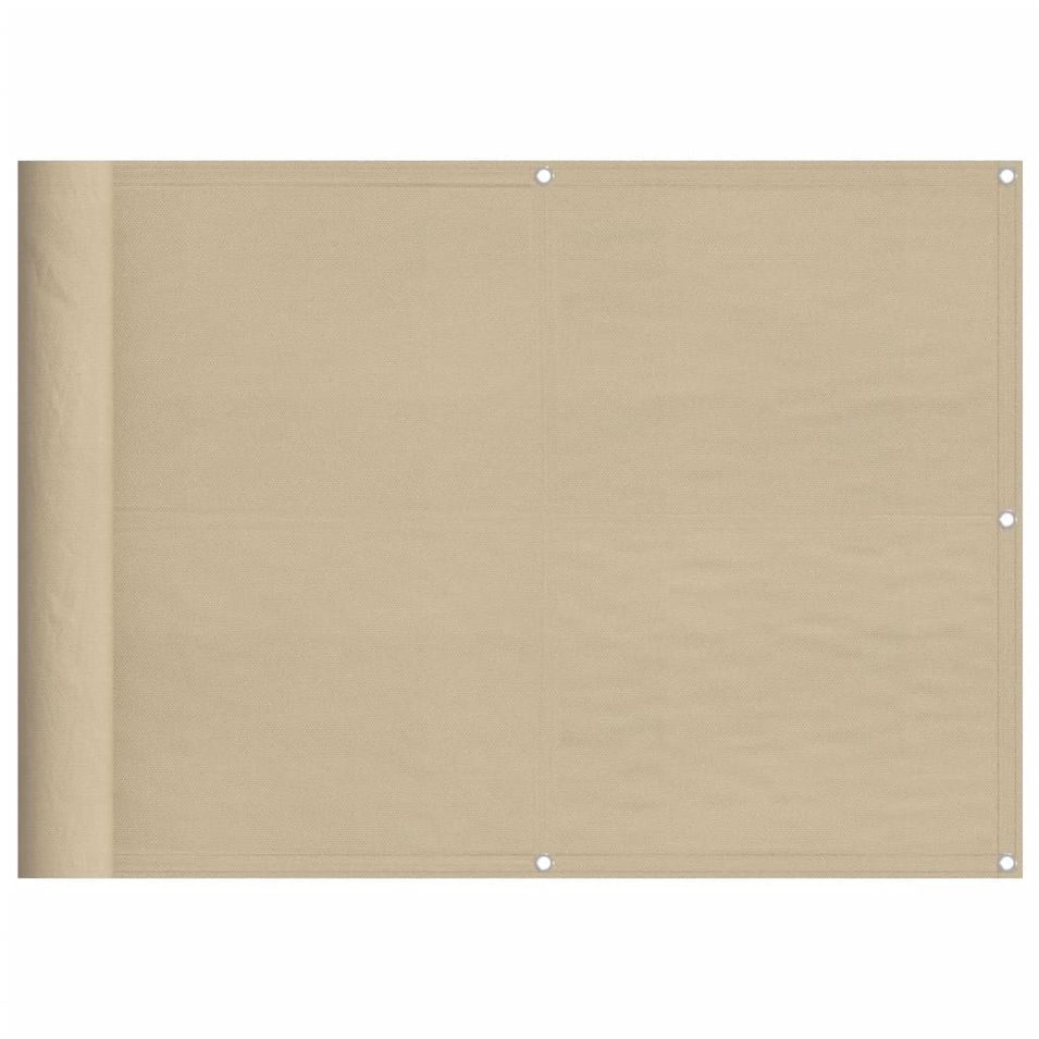 Écran de balcon beige 75x700 cm 100% polyester oxford - Photo n°1