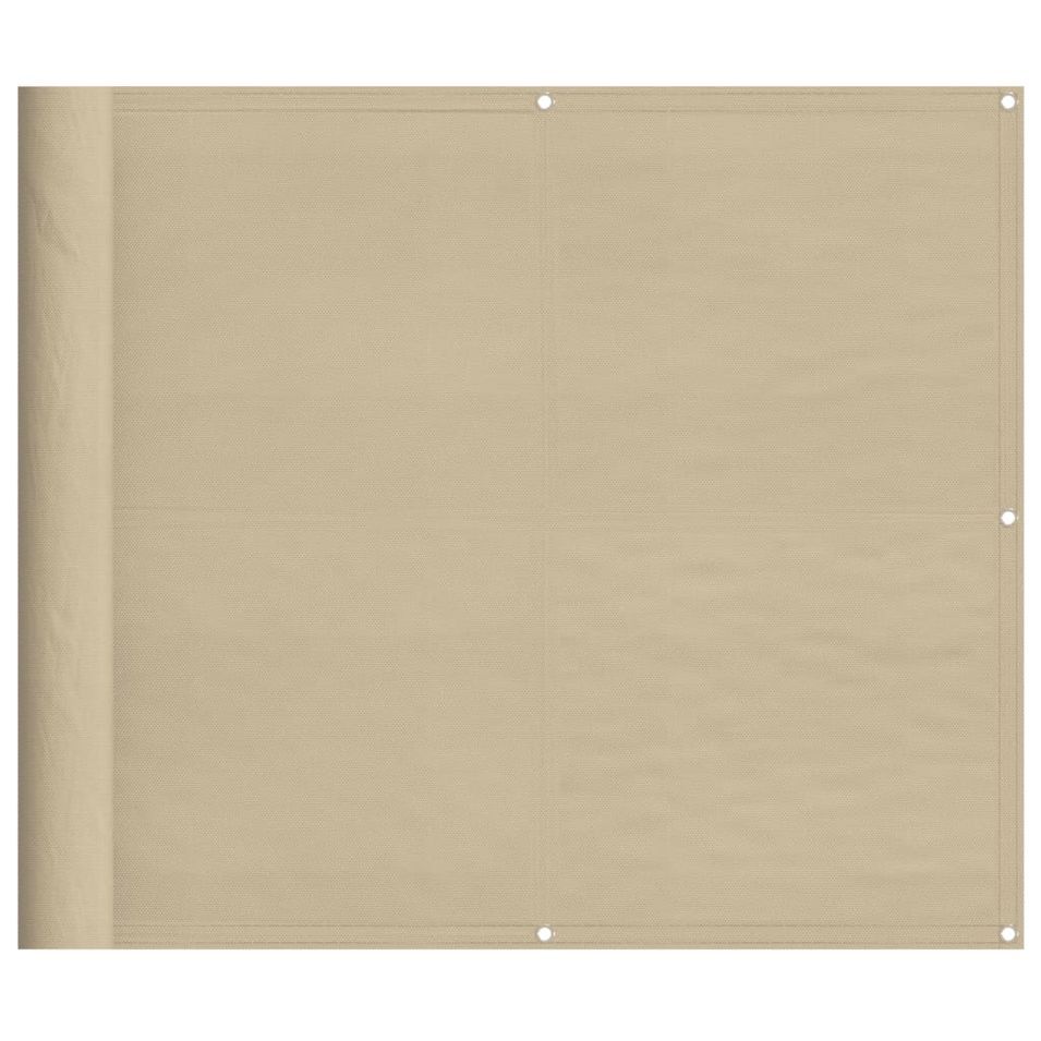 Écran de balcon beige 90x1000 cm 100% polyester oxford - Photo n°1