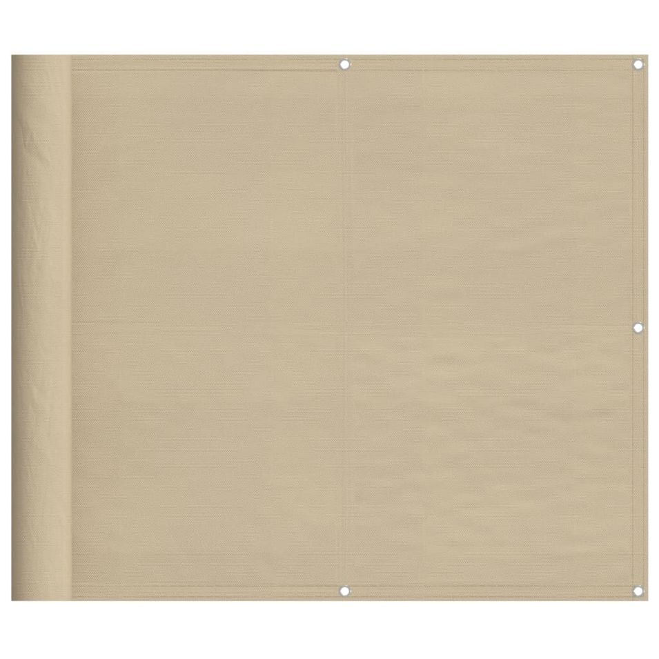 Écran de balcon beige 90x800 cm 100% polyester oxford - Photo n°1